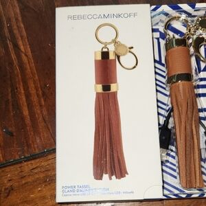 Rebecca Minkoff Gold and Brown Key Holder Power Tassel NIB